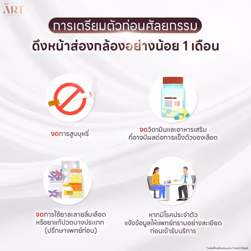 เตรียมตัวก่อนดึงหน้าส่องกล้อง 1 เดือน